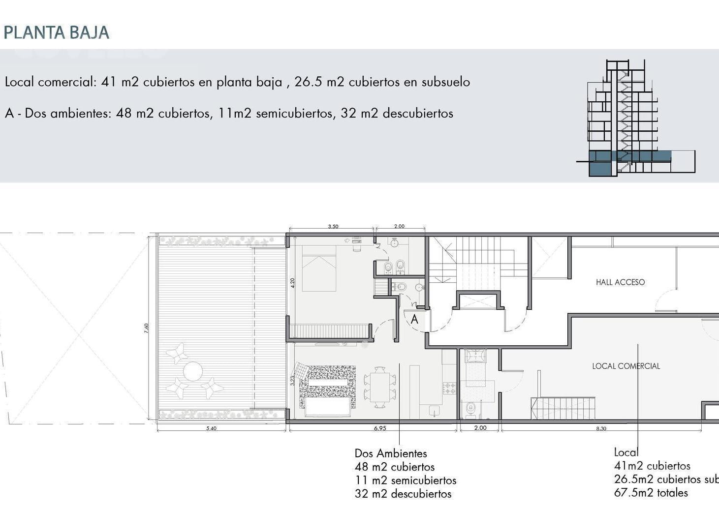 Venta local de 70 m2 - Palermo Hollywood