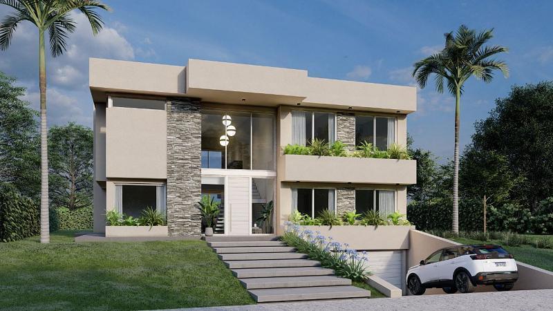 Moderna casa, A TERMINAR, con salida al agua en Lagos de San Eliseo. Pte Perón- San Vicente.