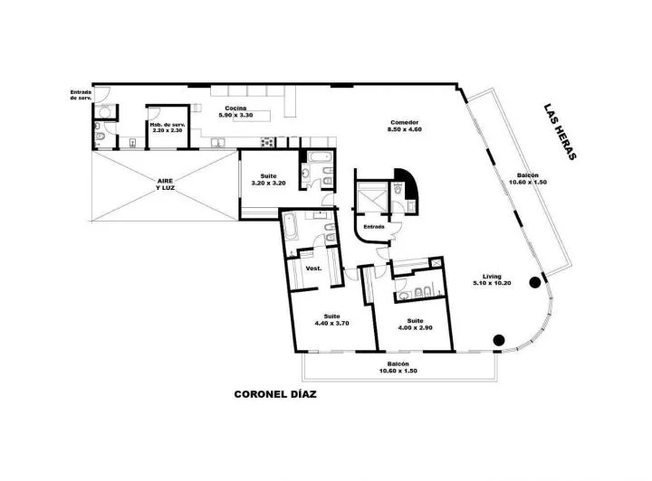 Dos cocheras - Seg 24 hs. - Piso alto  - balcón aterrazado - Vista verde a Parque Las Heras