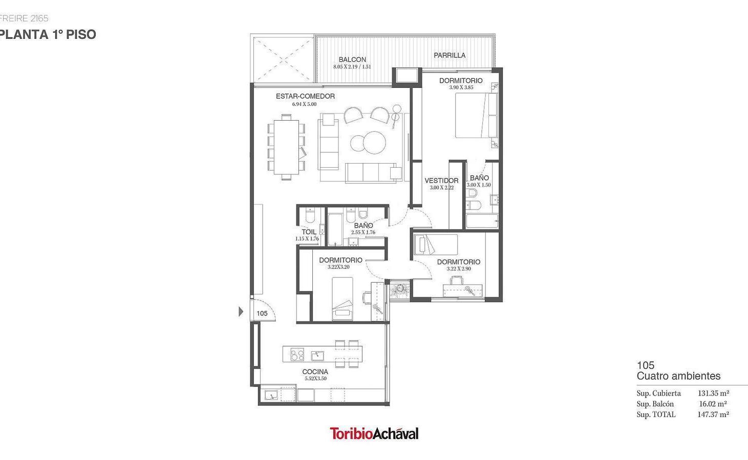 Venta Belgrano Departamento Amplio de 4 ambientes