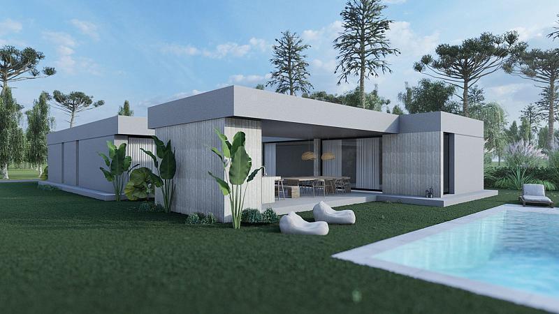 Casa de 4 ambientes a estrenar, con entrega a 12 meses. Barrio Cerrado Santa Rita,San Vicente.