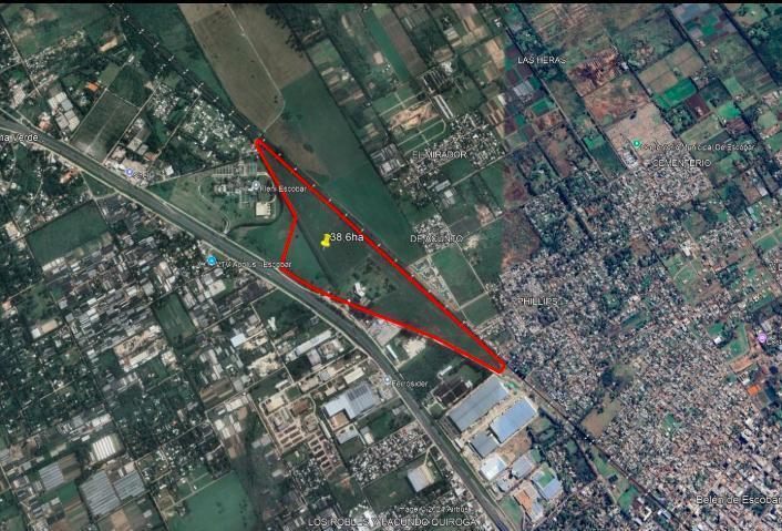 Predio logístico industrial 38 hectáreas frente a Panamericana Colectora Este km 52,7 Escobar