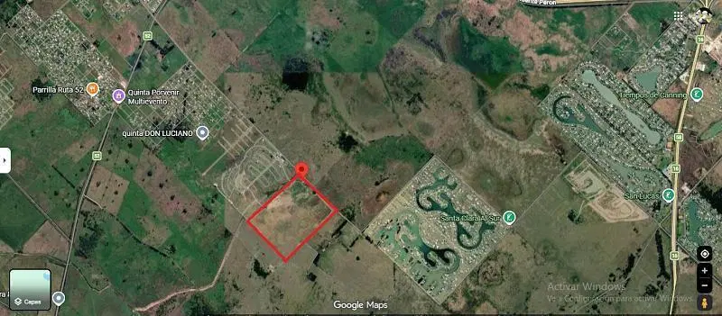 Fracción de 57 has en venta en Ezeiza, Canning, con acceso desde Ruta 52. 1