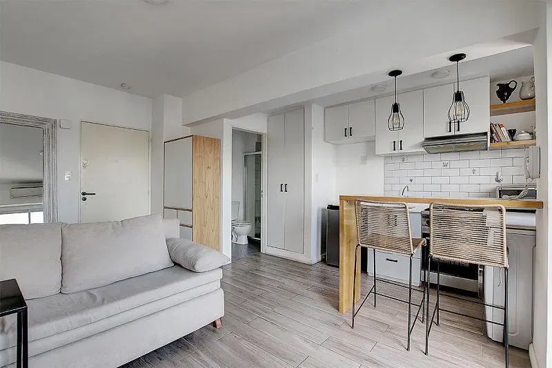 Departamento Monoambiente Luminoso Reciclado Impecable con balcon y seguridad en Barrio Norte 3