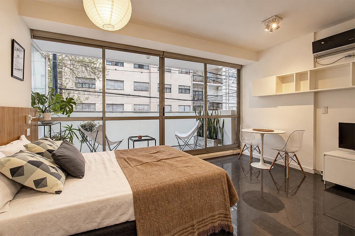 Foto de Departamento Monoambiente al frente con balcon Impecable al frente en, imagen 5