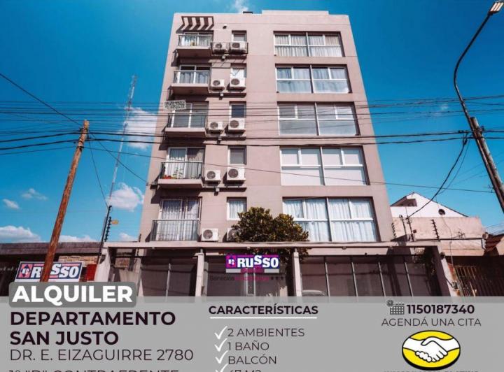 Alquiler departamento 2 ambientes San Justo 1