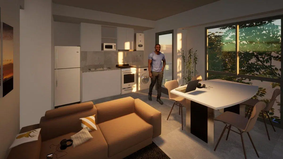 DEPARTAMENTO EN VENTA DE 1 DORMITORIO Y BALCÓN 2