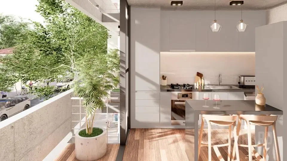 Venta de Departamento 2 ambientes en zona guemes 5