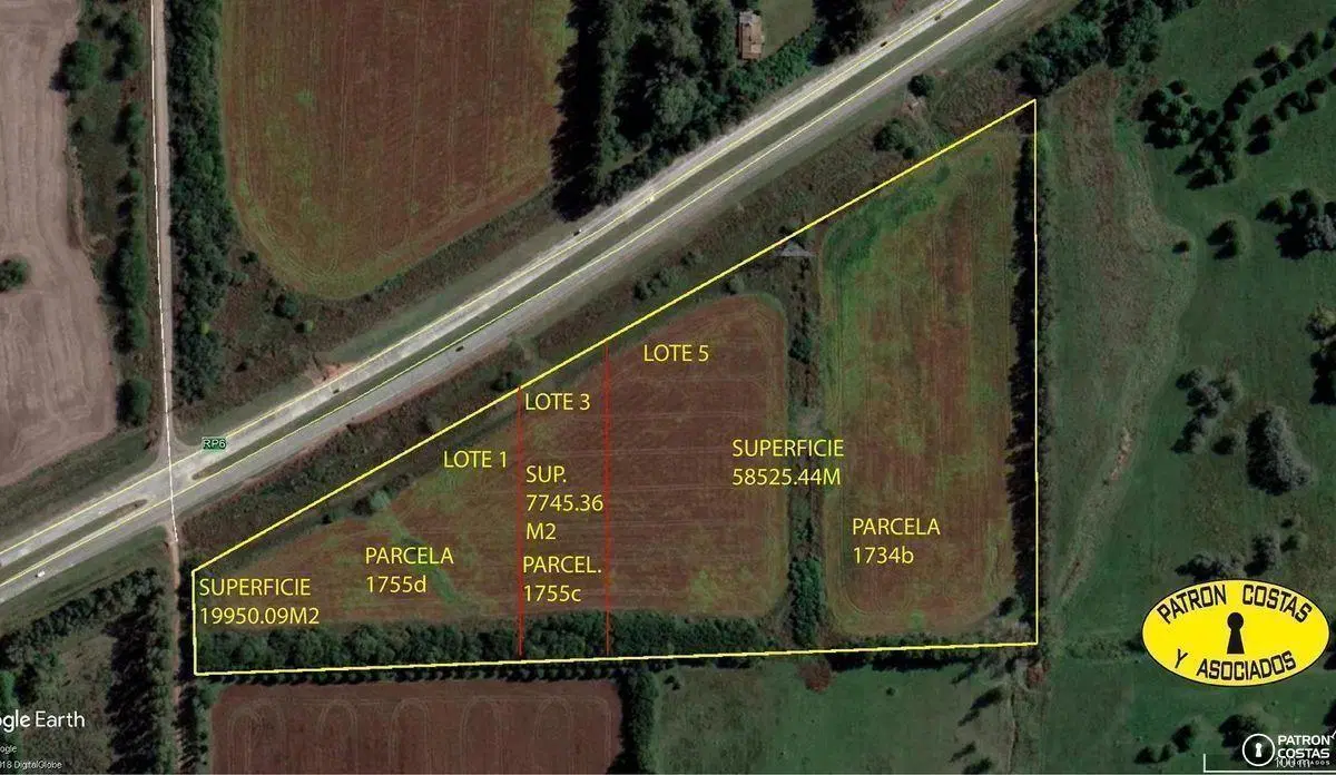 2.8  HAS  RUTA 6 OPENDOOR -AGRICOLA- TAMBIEN 6 HAS 3