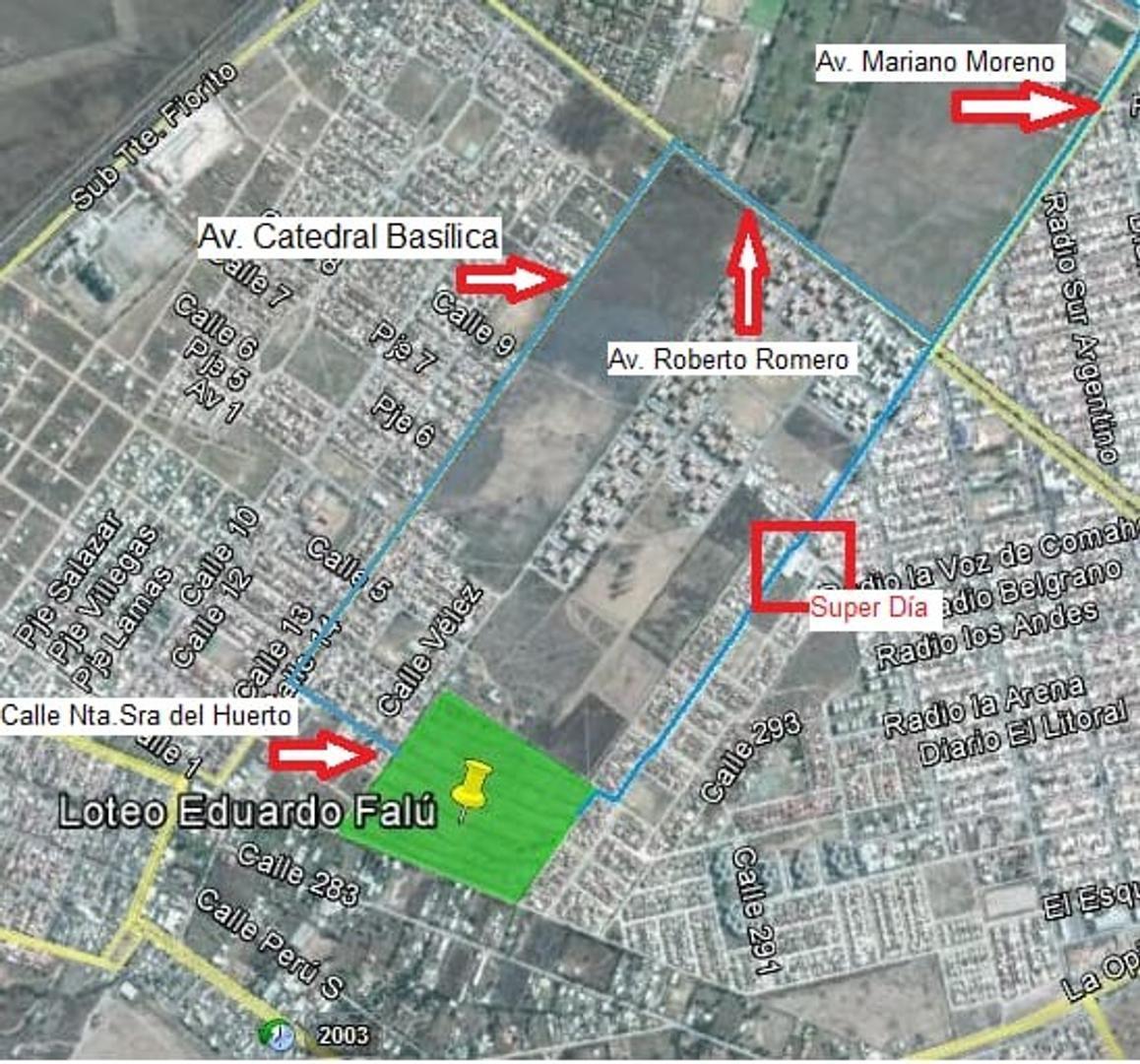 Exc. Loteo zona Estación Alvarado terrenos a entregar