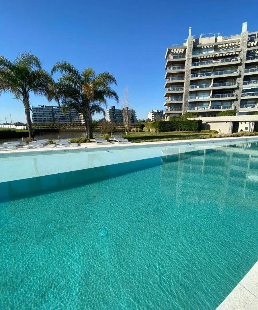 Alquiler Departamento NORDELTA 3 amb 2 dormitorios amoblado, jardin, cochera, vista a Rio, Acqua Rio 2