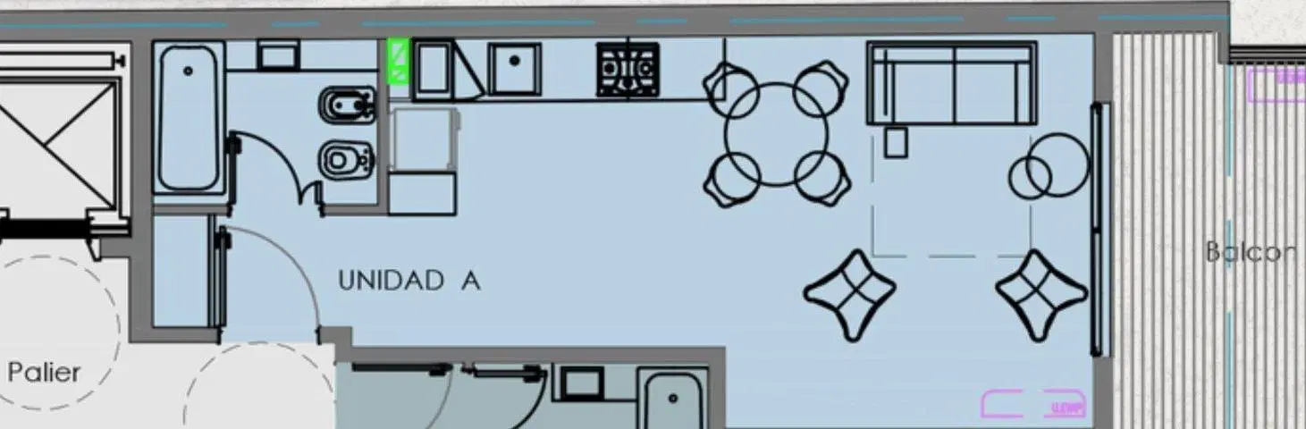 Venta Depto. monoambiente con balcón 3