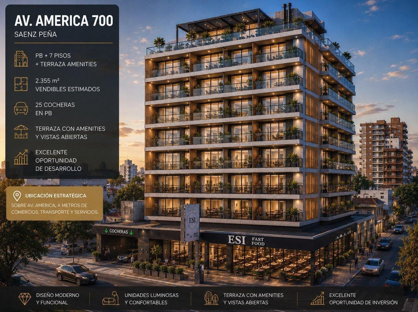 ESQUINA ESTRATÉGICA SOBRE AV. AMÉRICA – IDEAL ESTACIÓN DE SERVICIO / DESARROLLO COMERCIAL