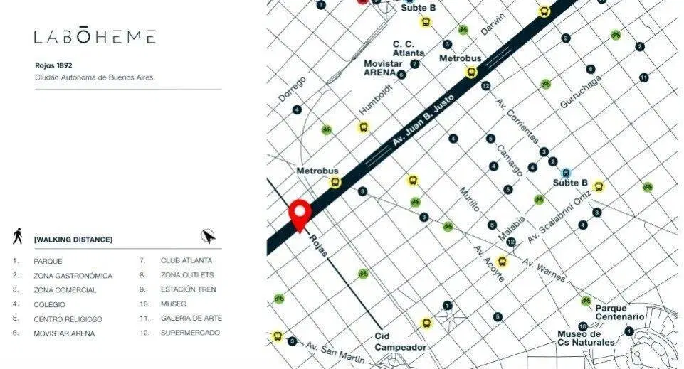 2 Amb. c/balcón terraza | LA BOHÈME | Piso 11 | En pozo 3