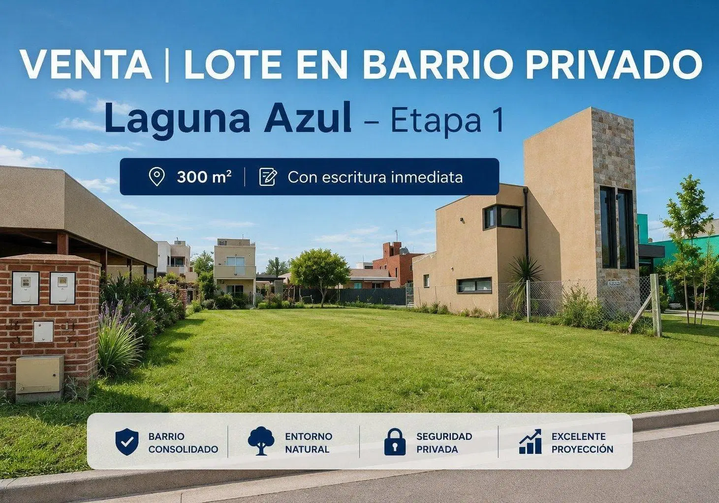 VENTA OPORTUNIDAD EN LAGUNA AZUL | LOTE ESCRITURADO EN ETAPA 1 4
