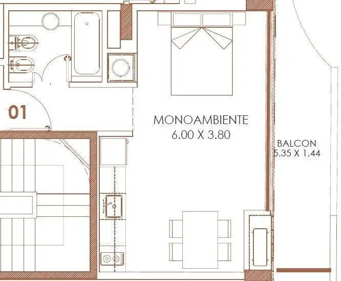 Nice Cordoba - Venta Monoambiente - gran balcón al frente - entrega fines 2026 3