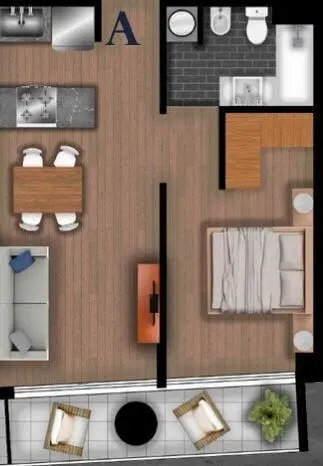 Venta departamento 2 ambientes al frente en Belgrano 3