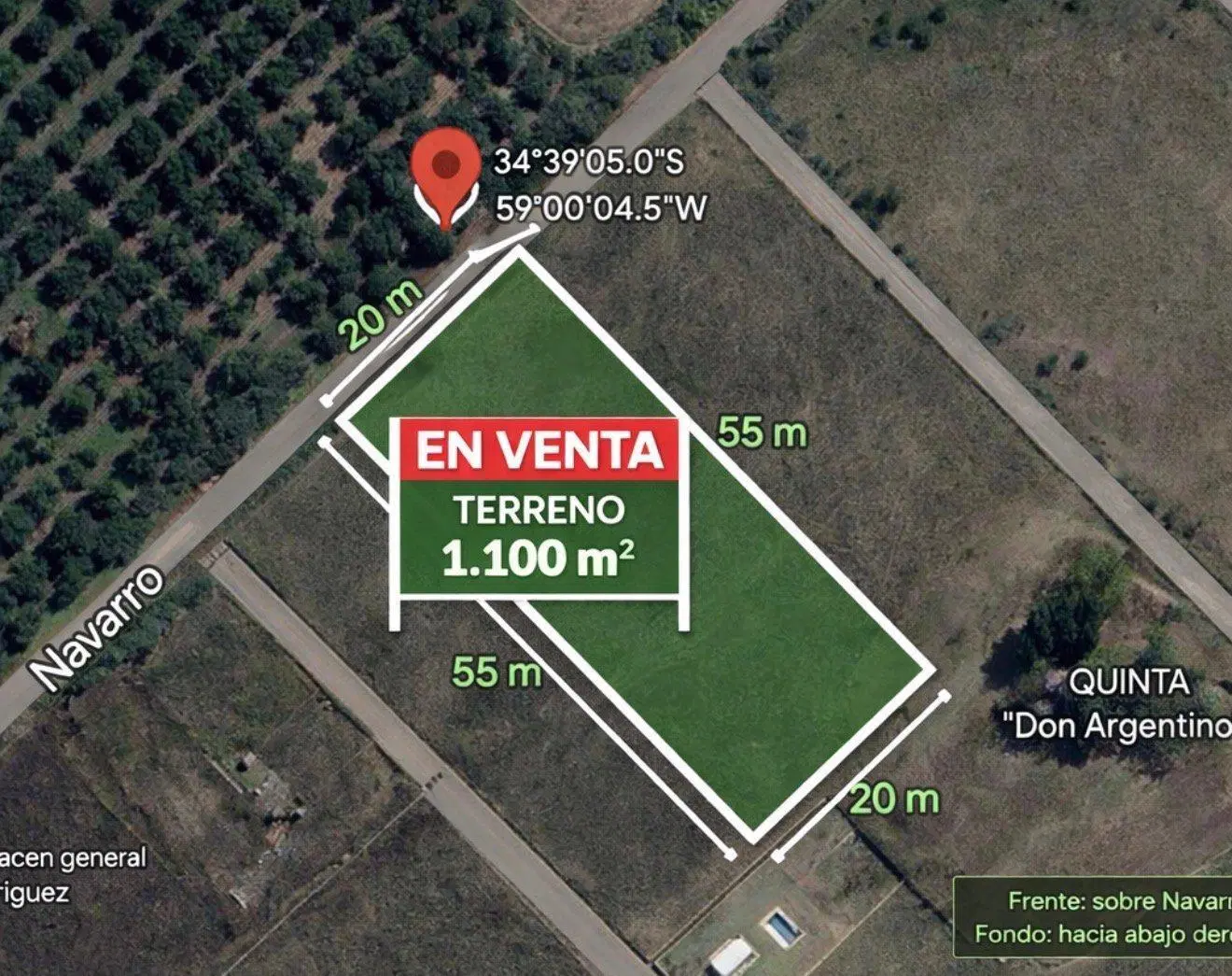 Terreno 20x55 m Oportunidad - General Rodriguez - 8