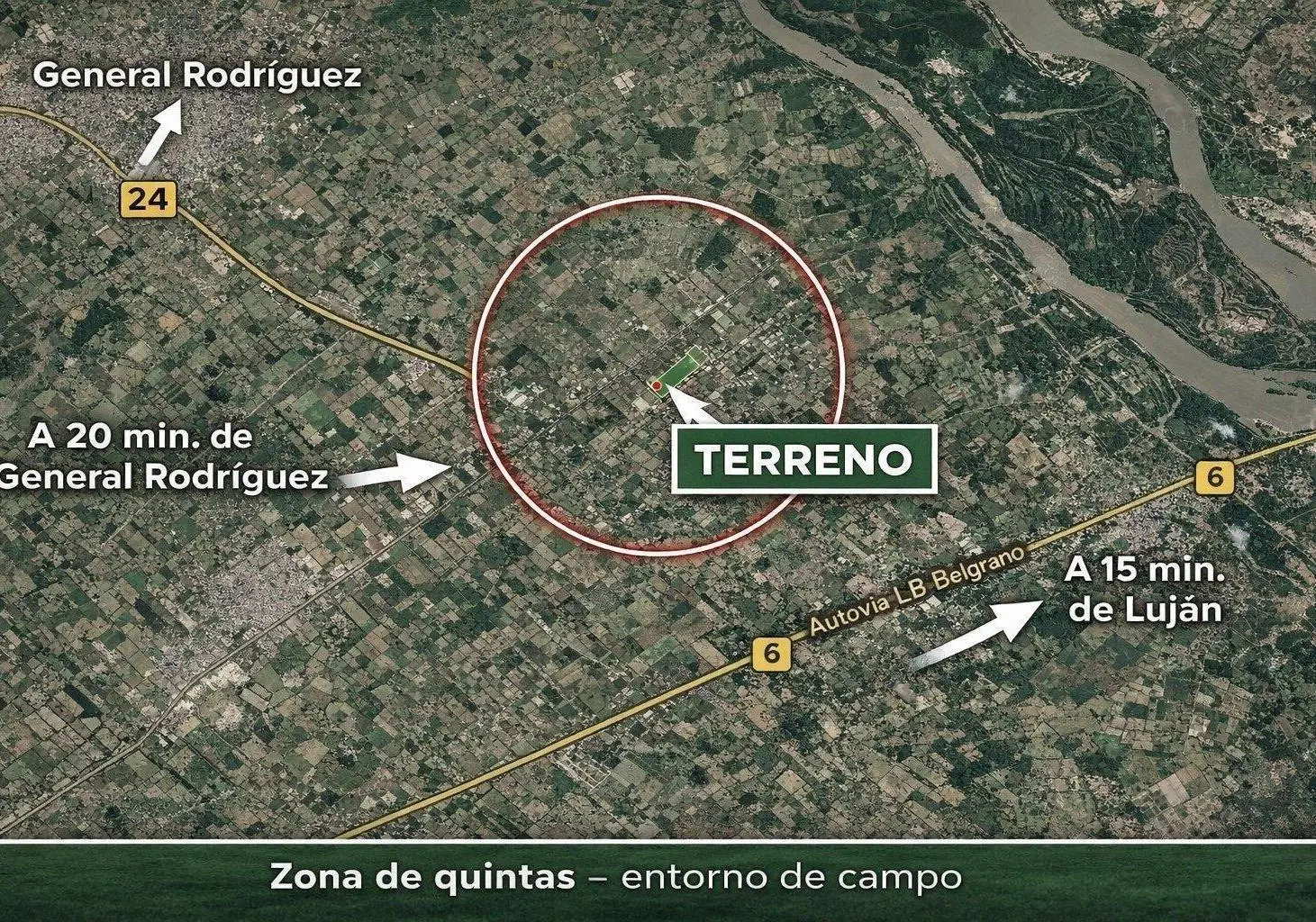 Terreno 20x55m en General Rodriguez - Oportunidad 3