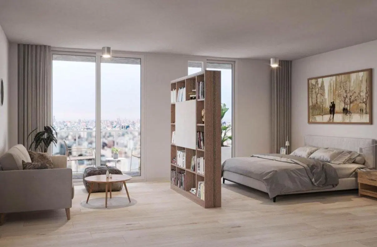 Venta depto monoambiente al frente con balcón en Villa Urquiza 3