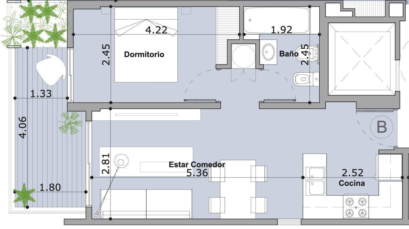 Foto de Venta Dpto. 2 Ambientes C/ Balcón aterrazado, imagen 3