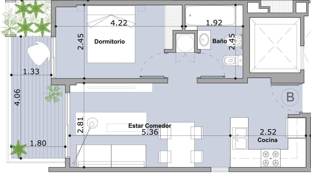 Foto de Venta Dpto. 2 Ambientes C/ Balcón aterrazado, imagen 2