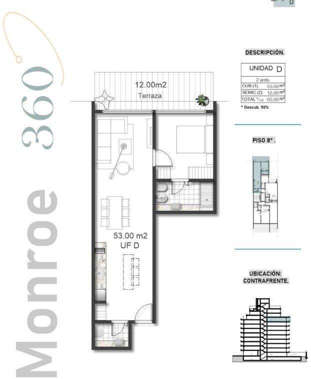 Foto de EMPRENDIMIENTO MONROE 360 - 2 AMBIENTES CON BALCON TERRAZA - BELGRANO, imagen 4