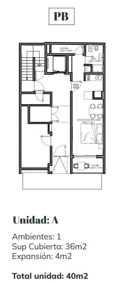 Foto de VENTA Monoambiente moderno con galería en Núñez, imagen 5