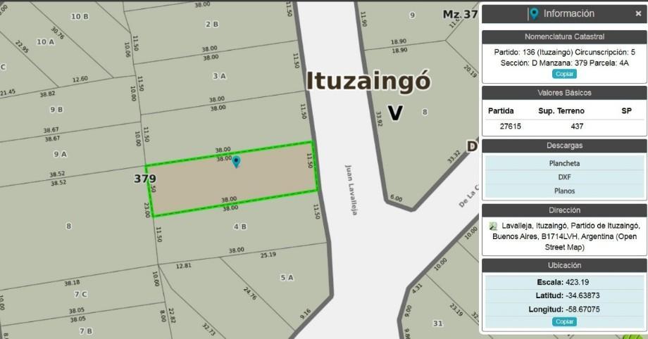 Lote en Venta en Ituzaingo Norte