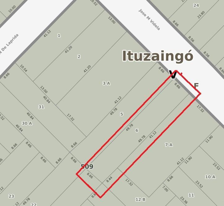LOTE EN ZONA RESIDENCIAL DE ITUZAINGÓ