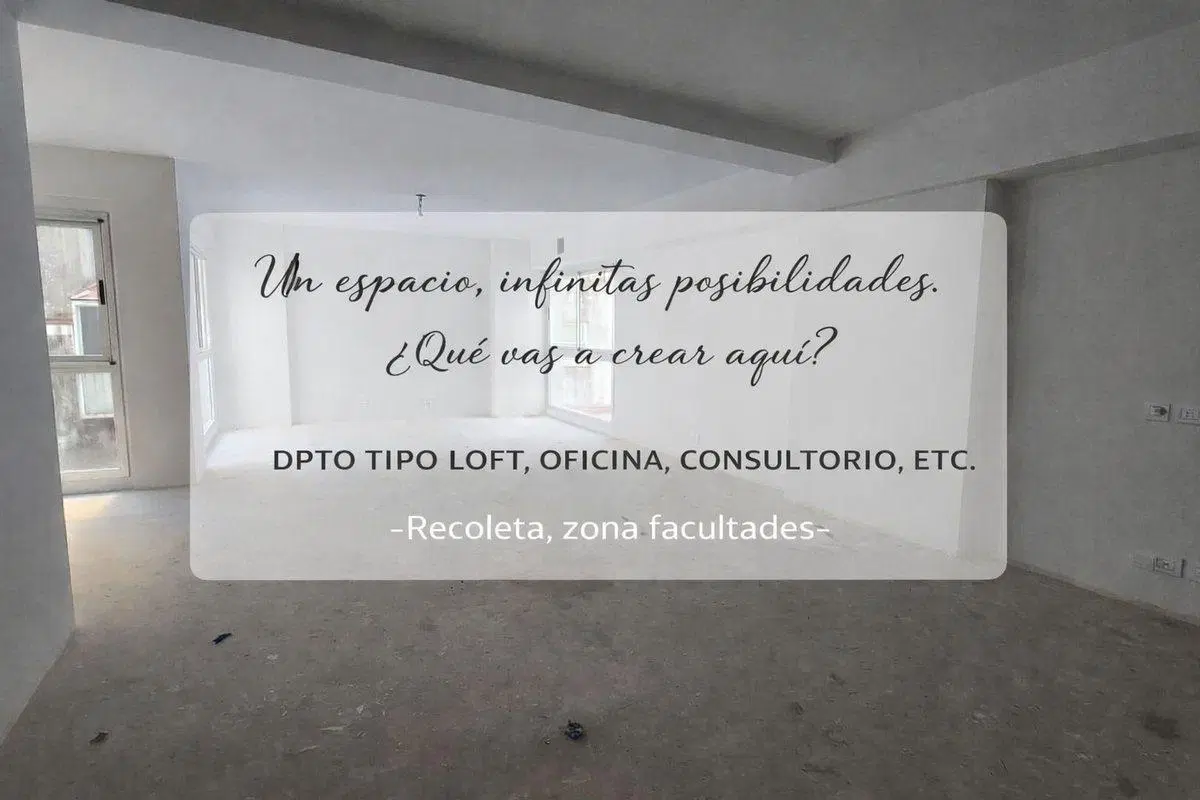 DEPARTAMENTO CONSULTORIO TIPO LOFT VENTA RECOLETA 2