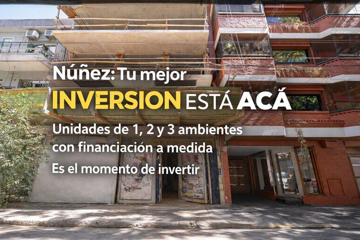 DEPARTAMENTO 2 AMBIENTE VENTA NUÑEZ BALCON TERRAZA