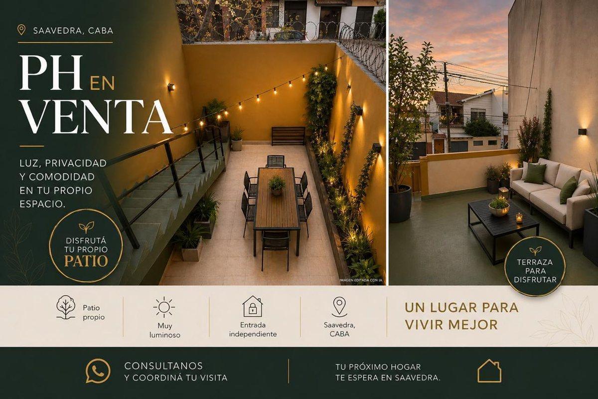 VENTA PH 4 AMBIENTES SAVEDRA SIN EXPENSAS PATIO