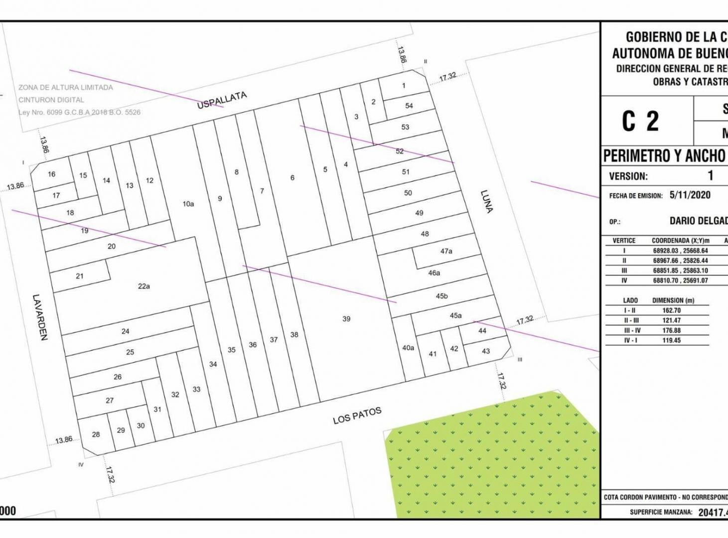VENTA DE LOTE PARQUE PATRICIOS 1600 MTS