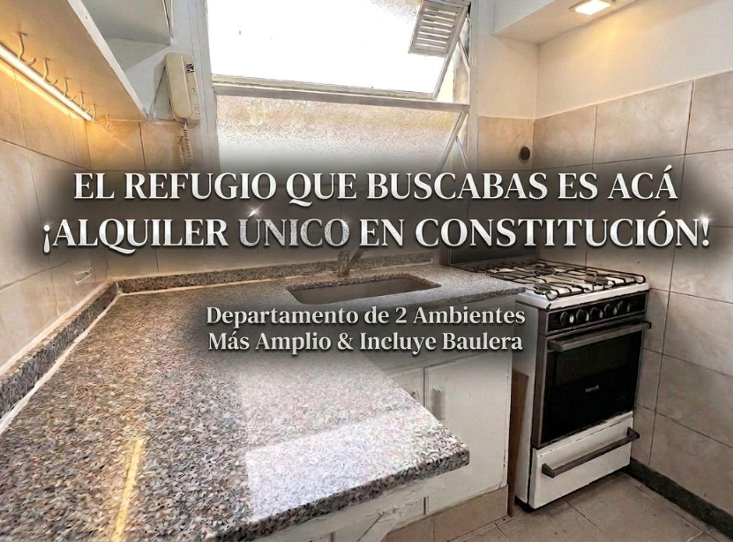 ALQUILER DEPTO 2 AMBIENTES 38 Mts CONSTITUCIÓN