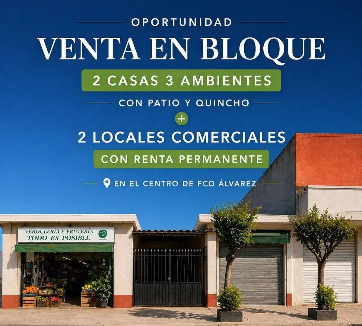 VENTA BLOQUE 2 CASAS 2 LOCALES FRANCISCO ALVAREZ 2