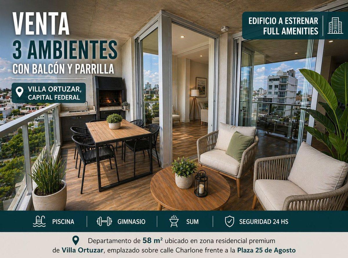 VENTA 3 AMBIENTES VILLA ORTUZAR FIINANCIACION