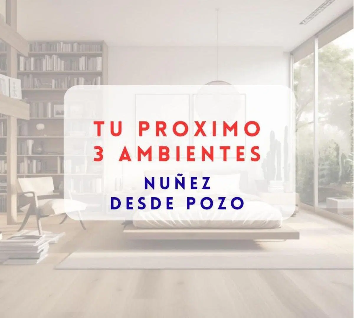 VENTA TRES AMBIENTES BALCON NUÑEZ DESDE POZO 5