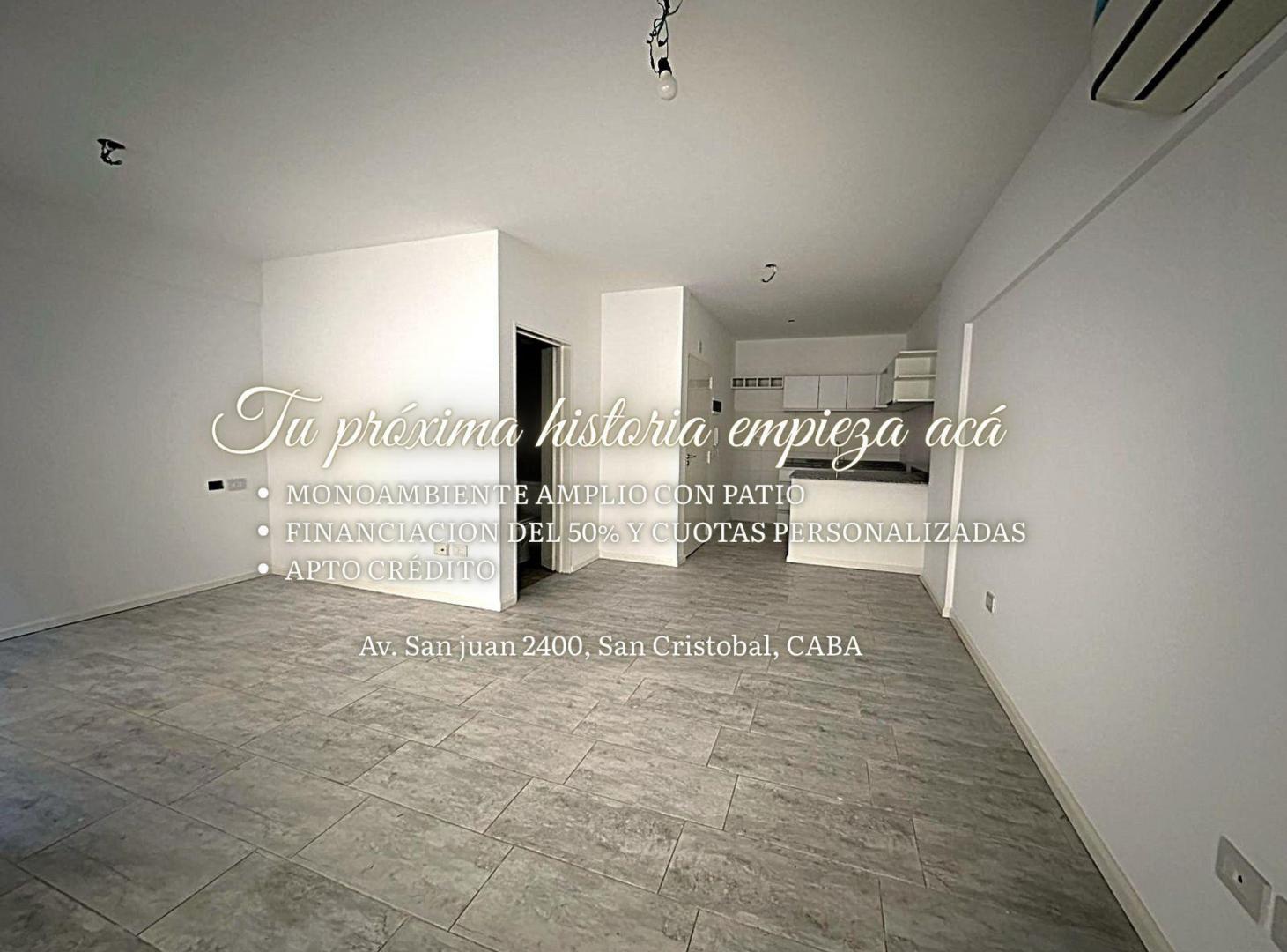 DEPARTAMENTO VENTA SAN CRISTOBAL ESTRENAR PATIO