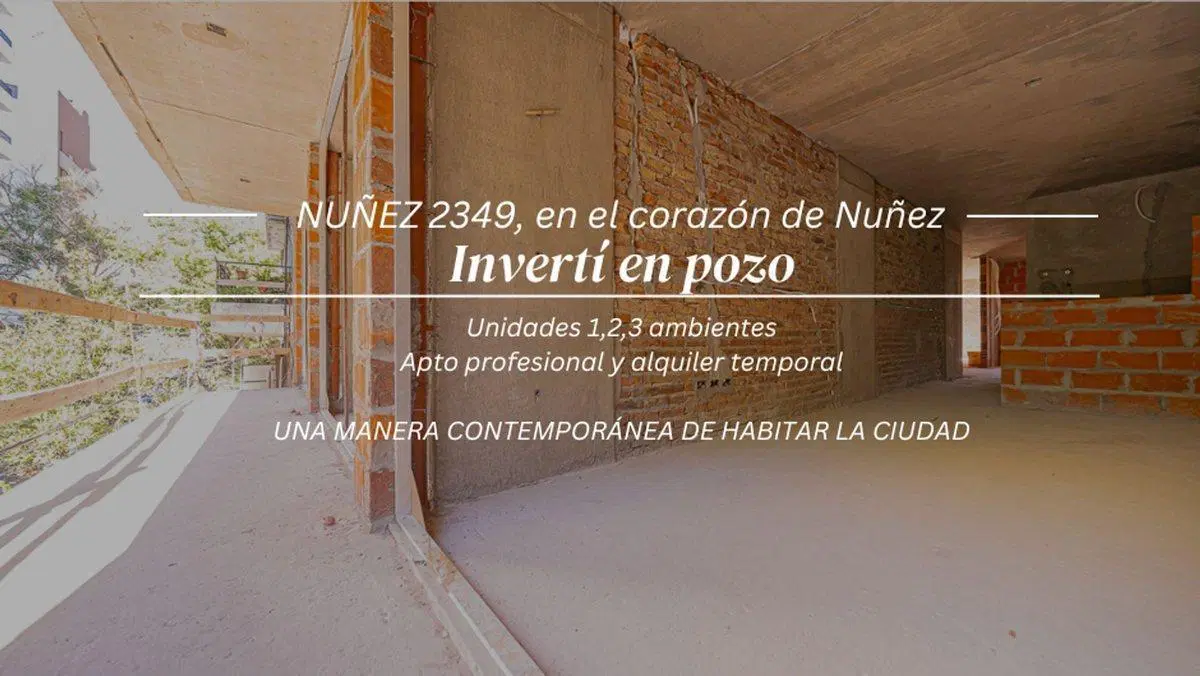 DEPARTAMENTO 3 AMBIENTES VENTA NUÑEZ EN POZO 5