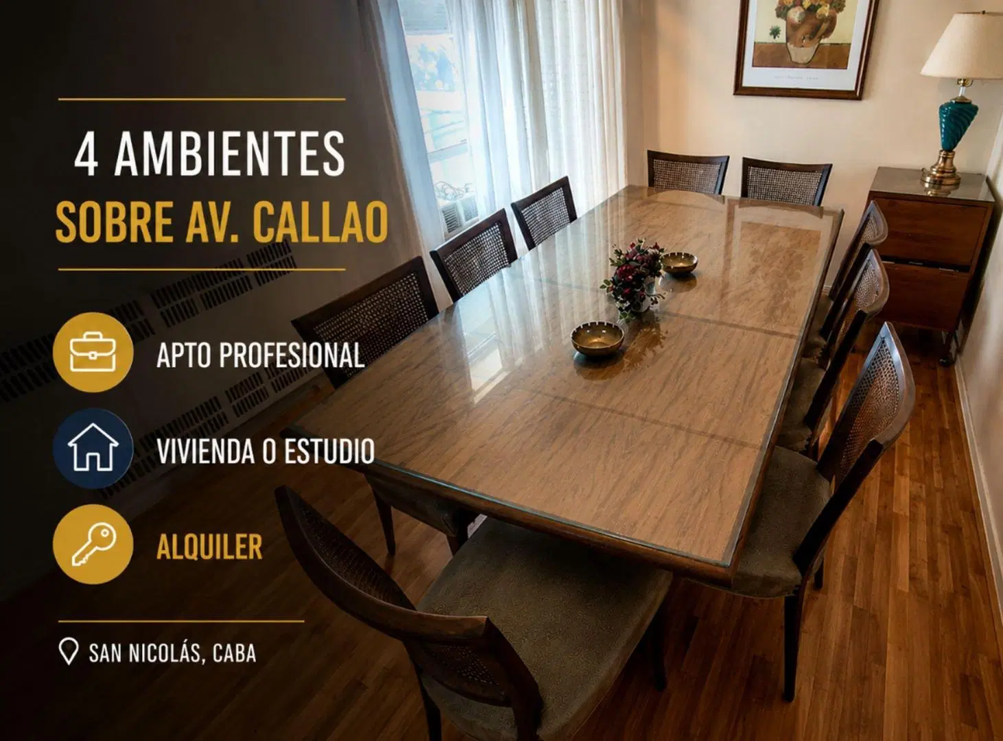 DEPARTAMENTO 4 AMBIENTES ALQUILER BALVANERA 3