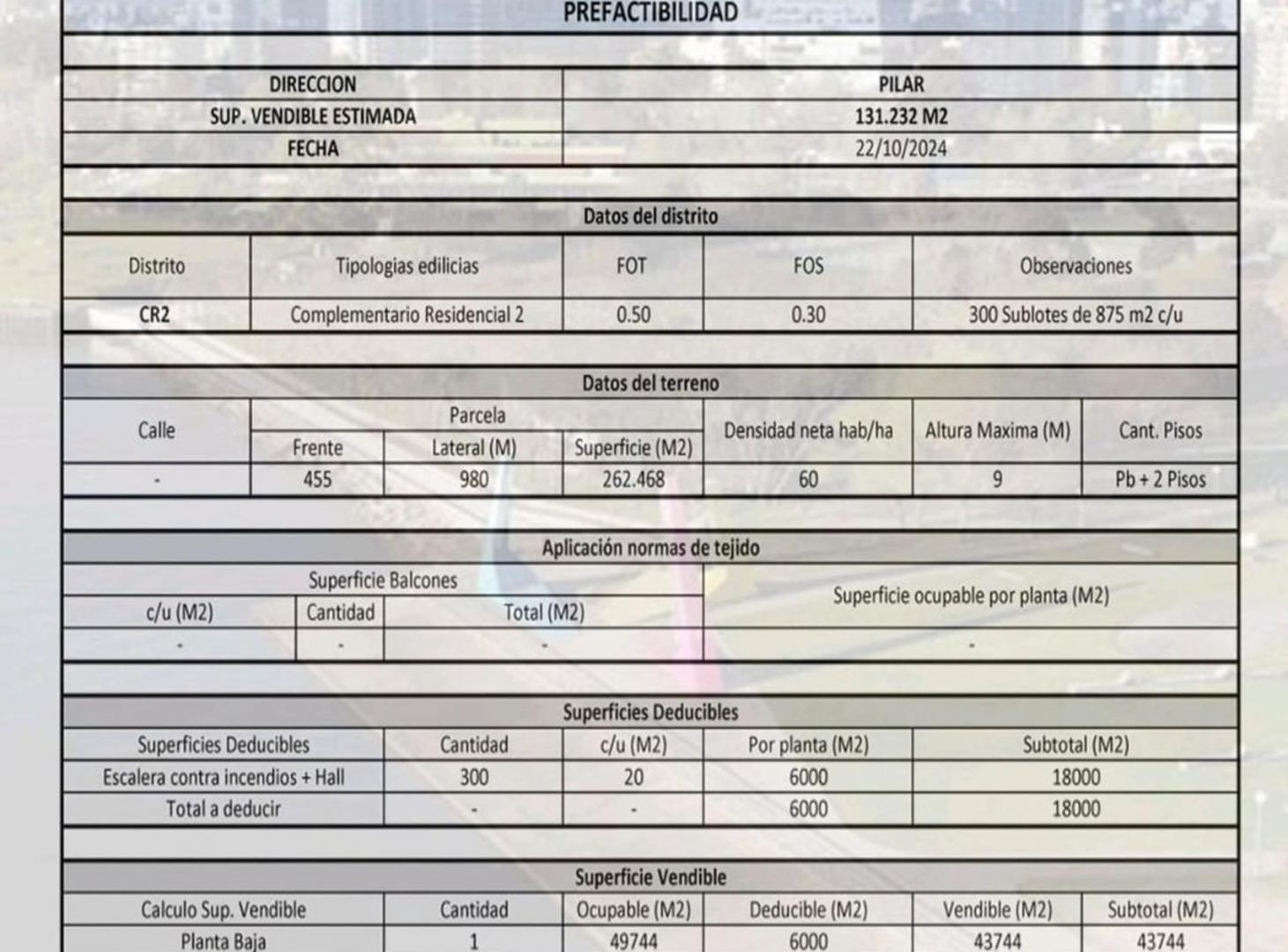 VENTA LOTE 26 HAS PILAR OPORTUNIDAD INVERSION