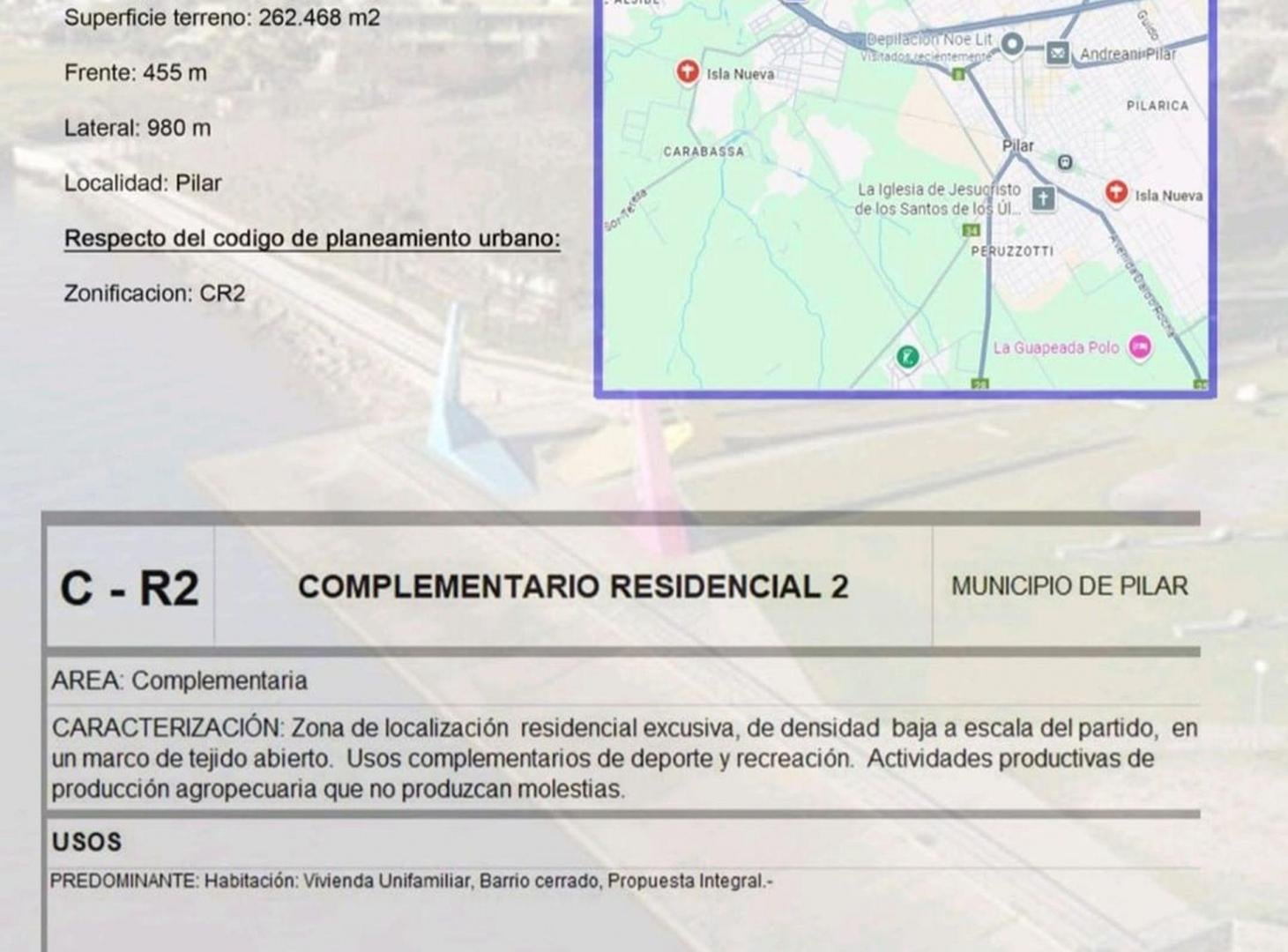 VENTA LOTE 26 HAS PILAR OPORTUNIDAD INVERSION