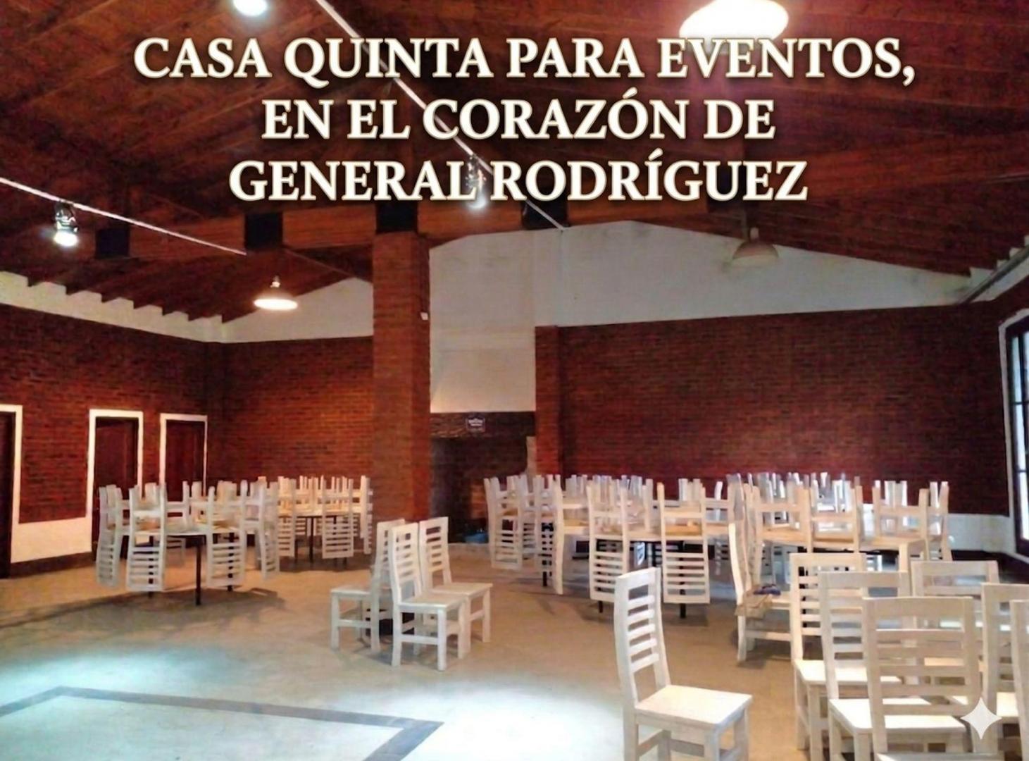 VENTA QUINTA/SALON DE EVENTOS EN GENERAL RODRIGUEZ