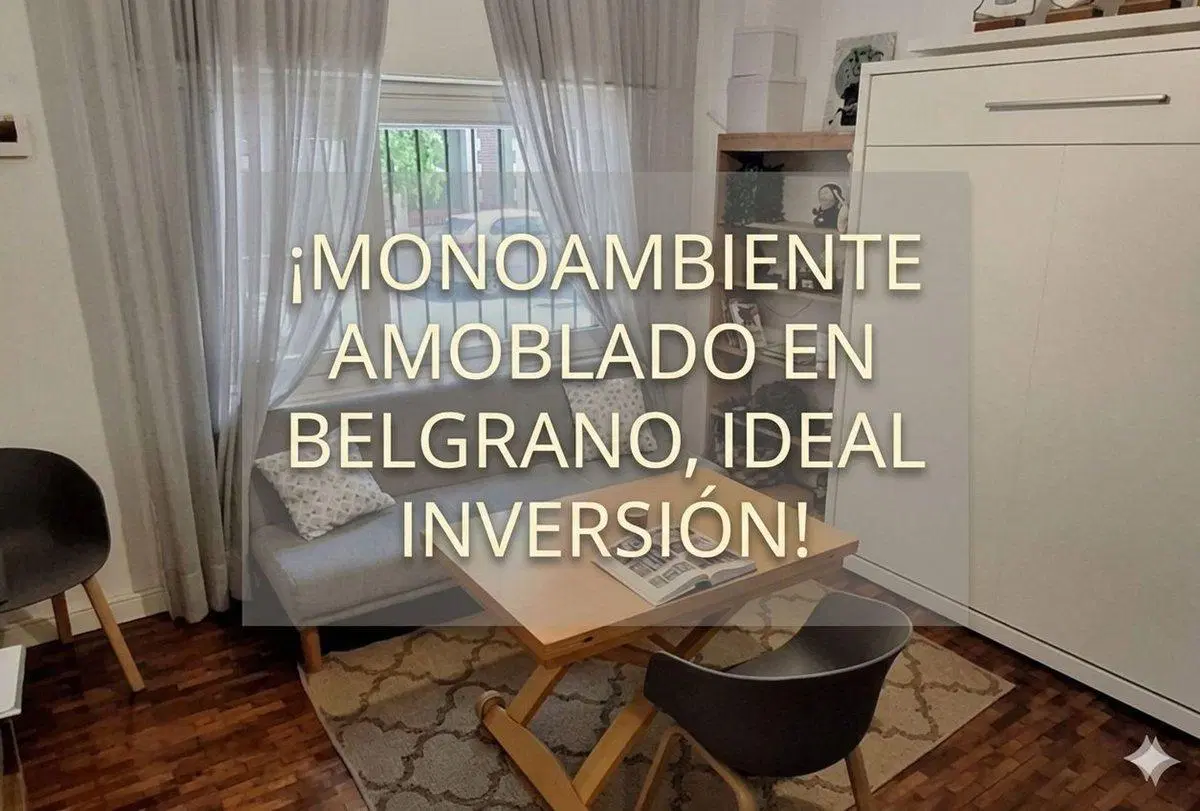 VENTA DE MONOAMBIENTE EN BELGRANO IDEAL INVERSION 3
