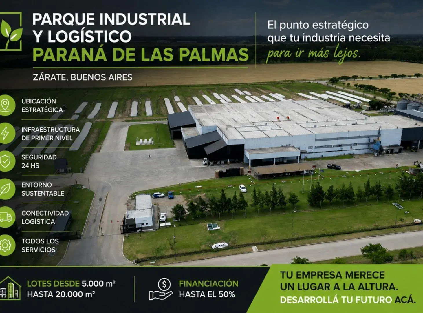 VENTA LOTES PARQUE INDUSTRIAL Y LOGISTICO ZARATE 3
