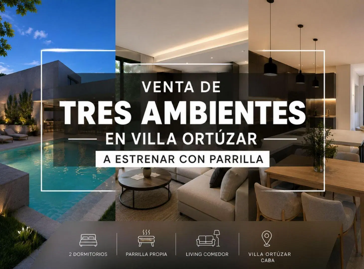 VENTA DEPARTAMENTO 3 AMBIENTES A ESTRENAR ORTUZAR 3