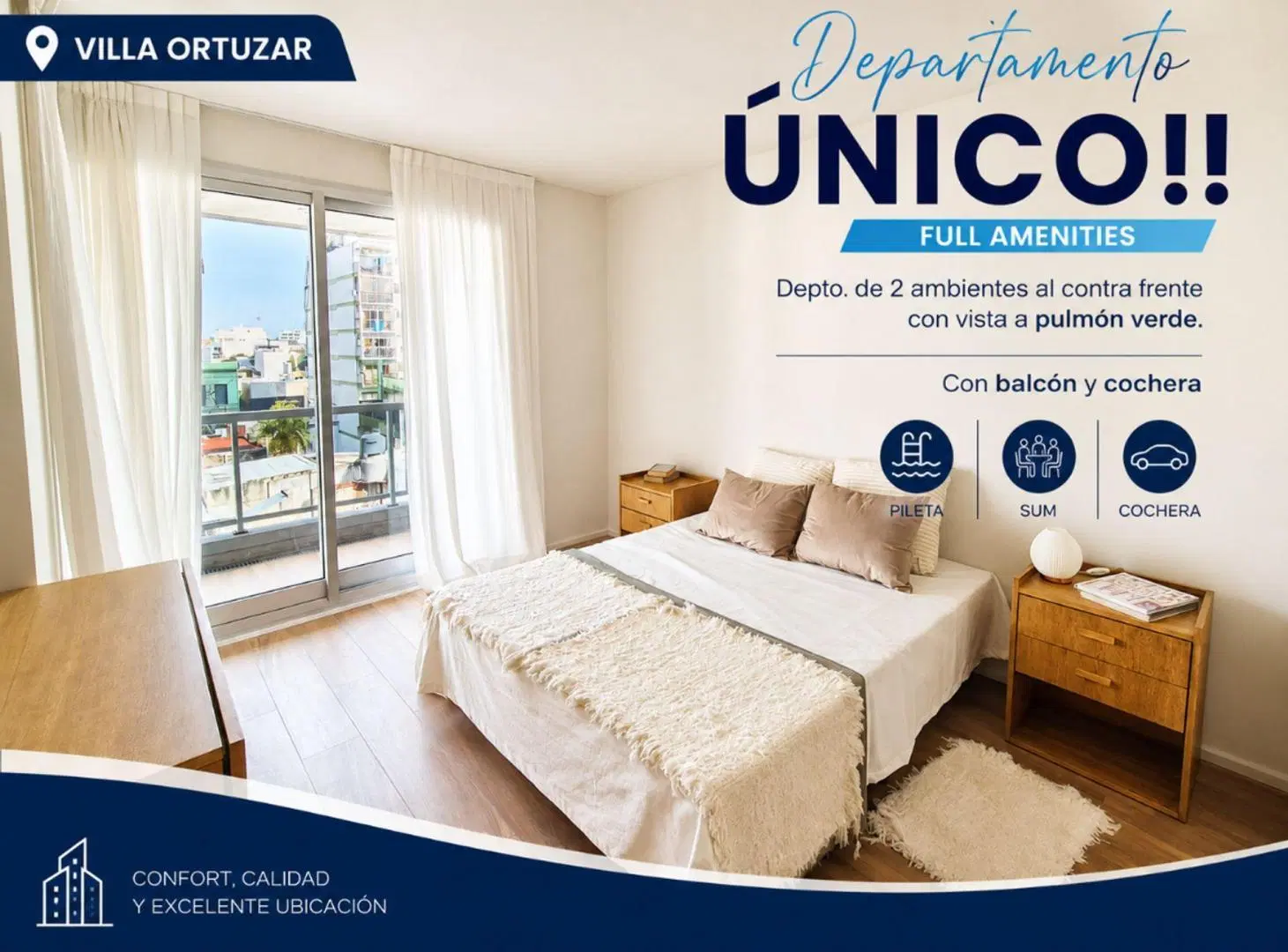 VENTA DEPARTAMENTO 2 AMBIEN VILLA ORTUZAR COCHERA 8