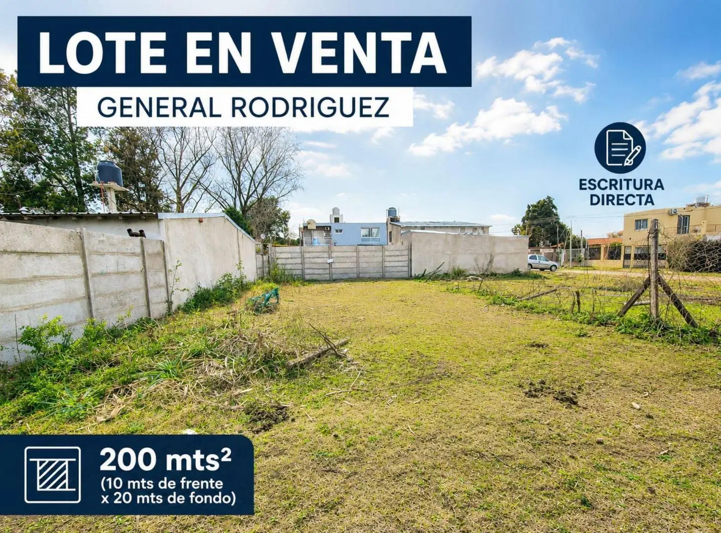 VENTA LOTE 200 MTS2 GENERAL RODRIGUEZ SANTA BRIGID 3