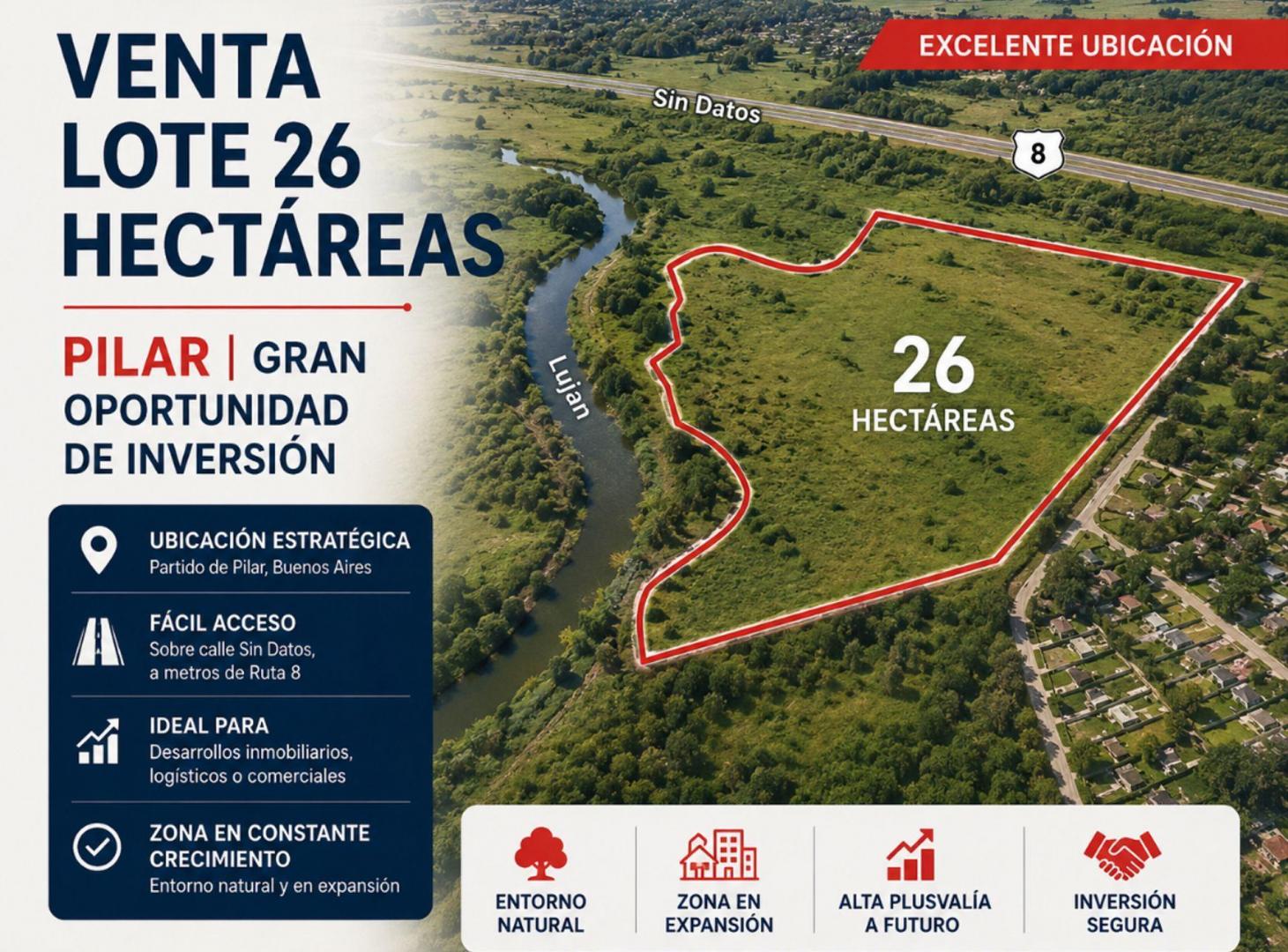 Foto de VENTA LOTE 26 HAS PILAR OPORTUNIDAD INVERSION, imagen 3
